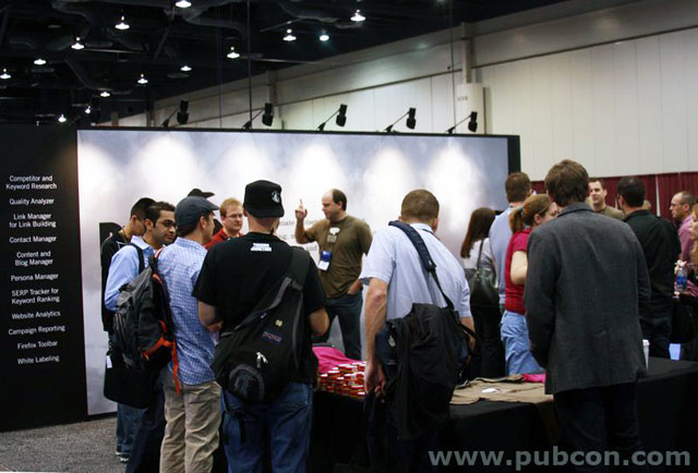 People at PubCon Booth