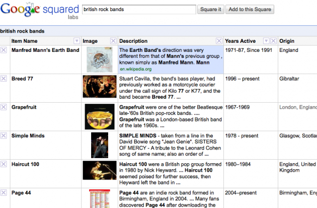 google-squared